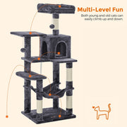 Feandrea Tall Grey Cat Tree Tower For Indoor Cats
