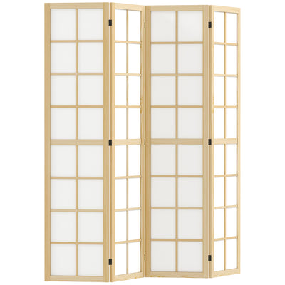 4 Panel Folding Room Divider Freestanding Privacy Screen for Living Room Bedroom 160 x 170cm by HOMCOM