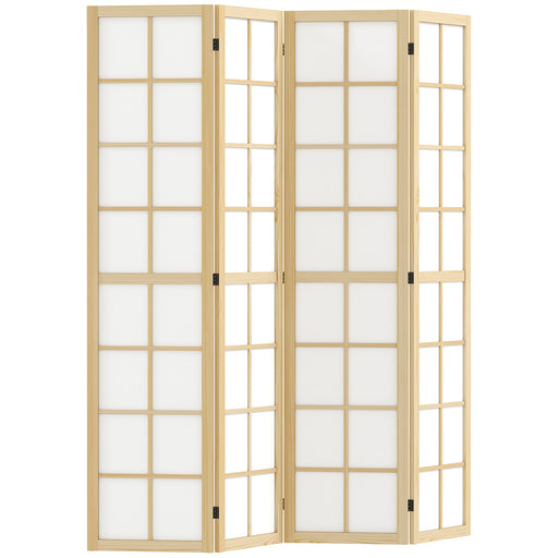 4 Panel Folding Room Divider Freestanding Privacy Screen for Living Room Bedroom 160 x 170cm by HOMCOM