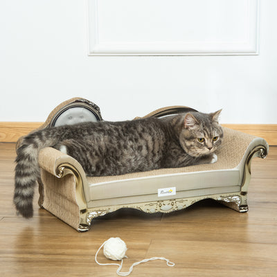 Cat Scratching Post Tower With Catnip And Pad For Indoor Play And Rest, Brown