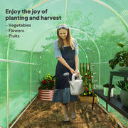 Walk in Polytunnel Greenhouse with Hinged Door and PE Cover 3x2m by Outsunny