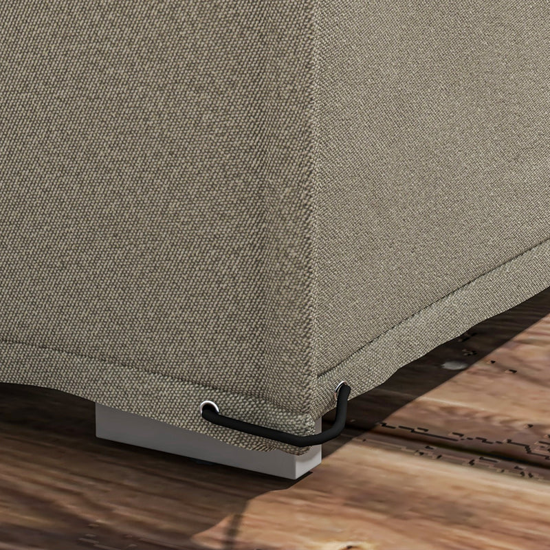 Grey Waterproof Garden Furniture Cover 155 x 222cm Protects Outdoor Tables and Chairs