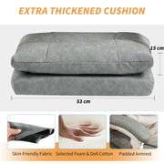 Ergonomic Faux Leather Office Chair With Inflatable Lumbar Support For All Day Comfort Grey