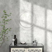 Decorative Metal Wire Wall Mirror With Mounting Accessories Ideal for Hallway or Lounge Silver