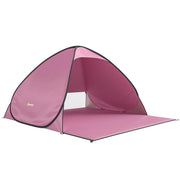 Pop Up UV Tent for Quick Outdoor Shade with Ventilation for 2 to 3 People Pink Outsunny