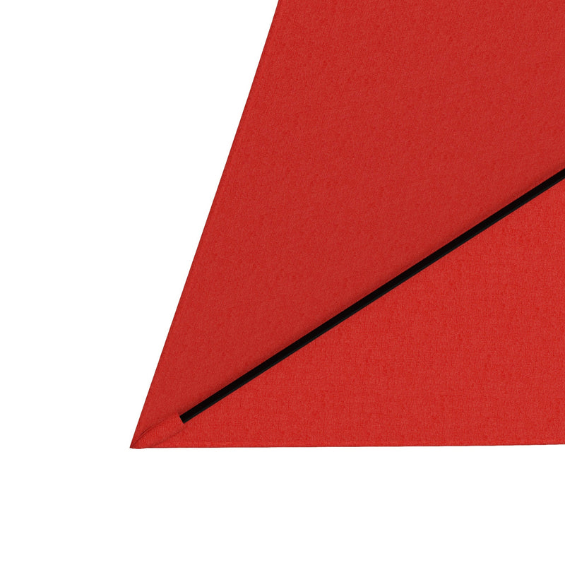 Wine Red Rectangular Garden Parasol 2 x 3m With Crank Tilt and Aluminium Pole by Outsunny