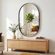Wall Mirror for Hallway or Lounge to Brighten and Open Up Space Black Homcom