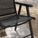 Set of 4 Black Foldable Metal Garden Chairs for Outdoor Dining and Patio by Outsunny