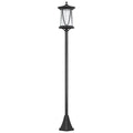 LED Solar Outdoor Lamp Post Garden Light 1.3M Waterproof IP44 Cool White by Outsunny