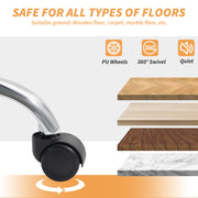 Ergonomic Faux Leather Office Chair With Inflatable Lumbar Support For All Day Comfort Grey