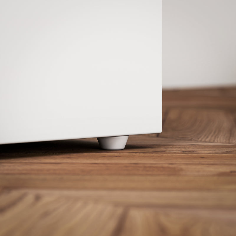 Computer Desk with 3 Storage Shelves and Drawers for Home Office Organisation, Natural Wood White