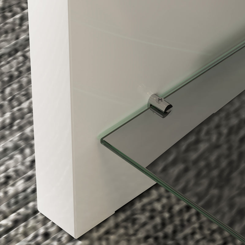 Curved White High Gloss Coffee Table Modern Design by HOMCOM