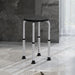 Black Height Adjustable Aluminium Shower Chair With Non Slip Feet for Elderly and Disabled by HOMCOM