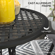 Round Aluminium Garden Table with 50mm Parasol Hole Ideal for Outdoor Dining