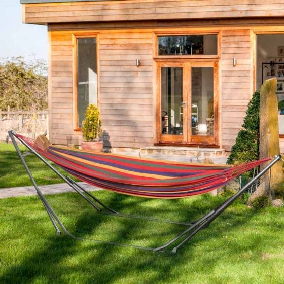Foldable Hammock Stand, 120kg, Black Outsunny