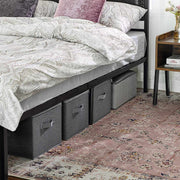 Foldable Fabric Storage Baskets Set of 3 with Handles for Shelves and Wardrobes by Songmics