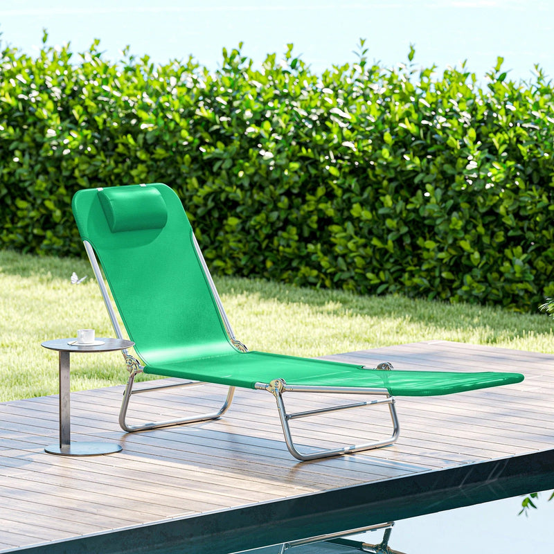 Foldable Sun Loungers with Adjustable Back for Outdoor Relaxation