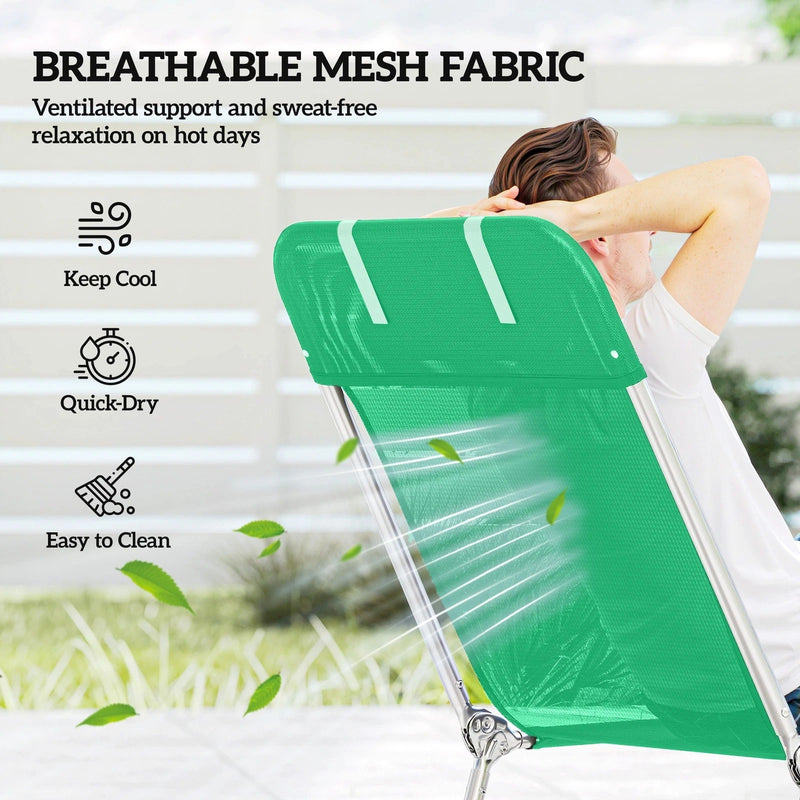 Foldable Sun Loungers with Adjustable Back for Outdoor Relaxation