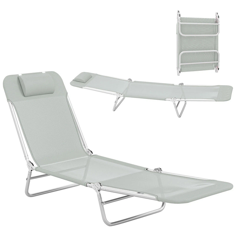 Foldable Sun Loungers with Adjustable Back for Outdoor Relaxation