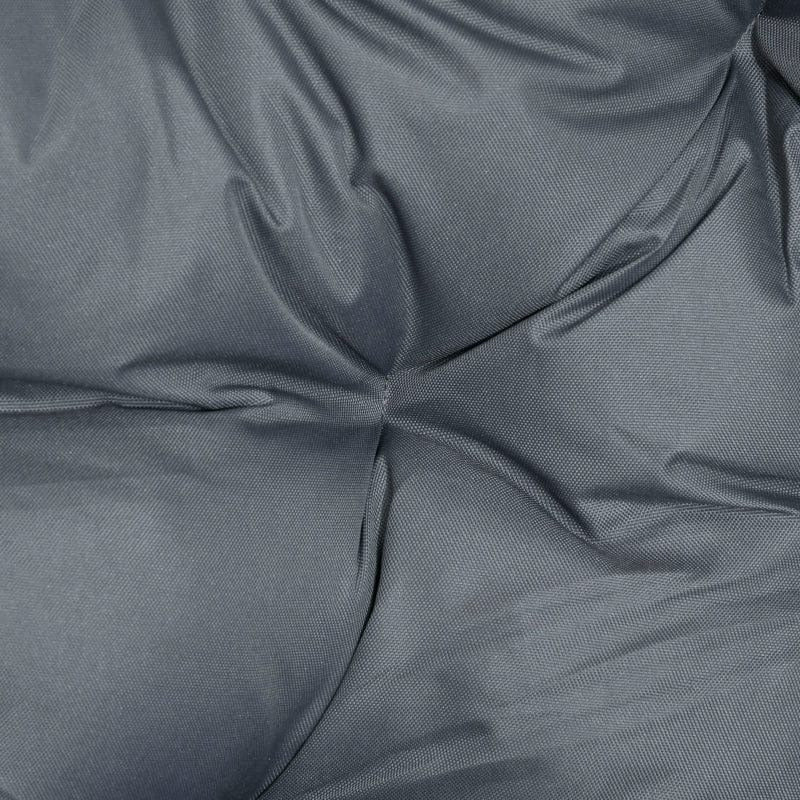 Foldable Rattan Egg Chair - Indoor/Outdoor - Grey/Black