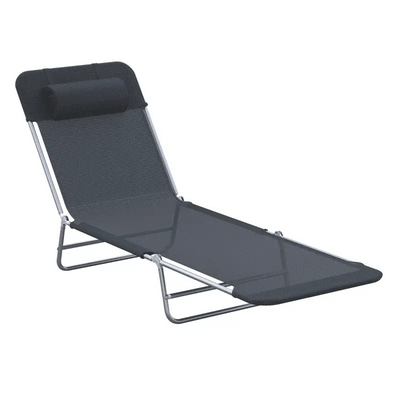 Folding Sun Lounger Outsunny
