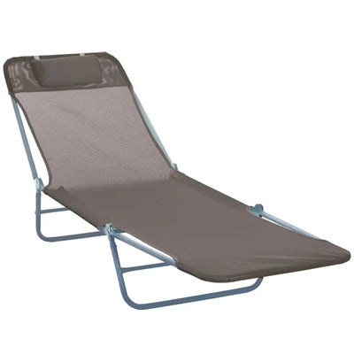 Folding Sun Lounger Outsunny