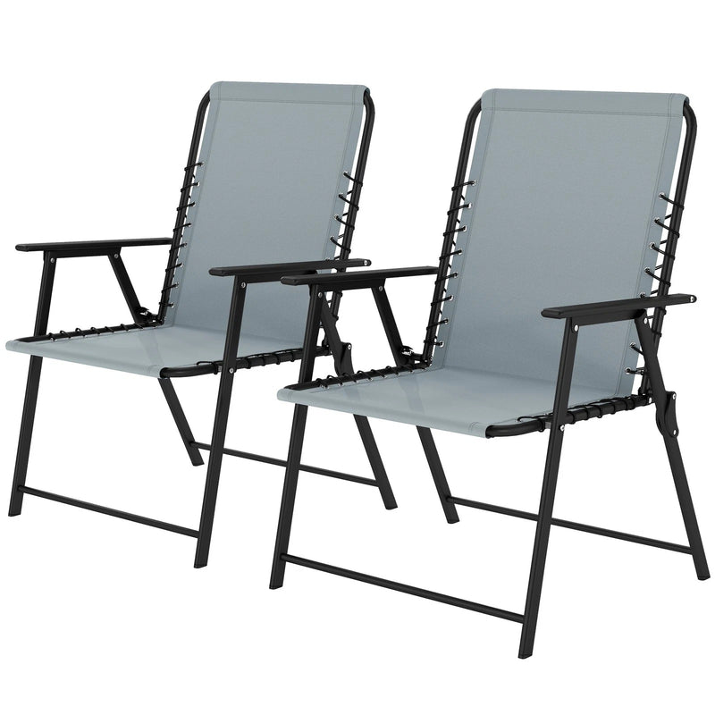 Folding Garden Chairs Set of 2 for Relaxed Outdoor Seating Easy Storage Outsunny