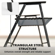 Folding Garden Chairs Set of 2 for Relaxed Outdoor Seating Easy Storage Outsunny