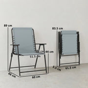 Folding Garden Chairs Set of 2 for Relaxed Outdoor Seating Easy Storage Outsunny