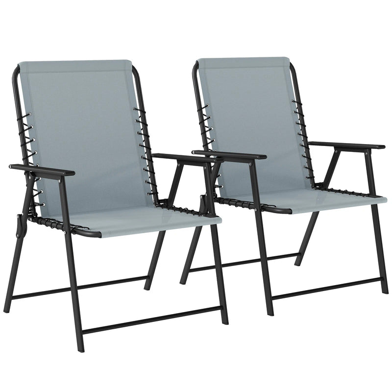 Folding Garden Chairs Set of 2 for Relaxed Outdoor Seating Easy Storage Outsunny
