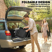 Folding Garden Chairs Set of 4 for Comfortable Outdoor Seating With Breathable Mesh - Supports Up To 120kg Outsunny