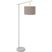 Adjustable Metal Floor Lamp with LED Bulb for Living Room or Bedroom Lighting, Grey
