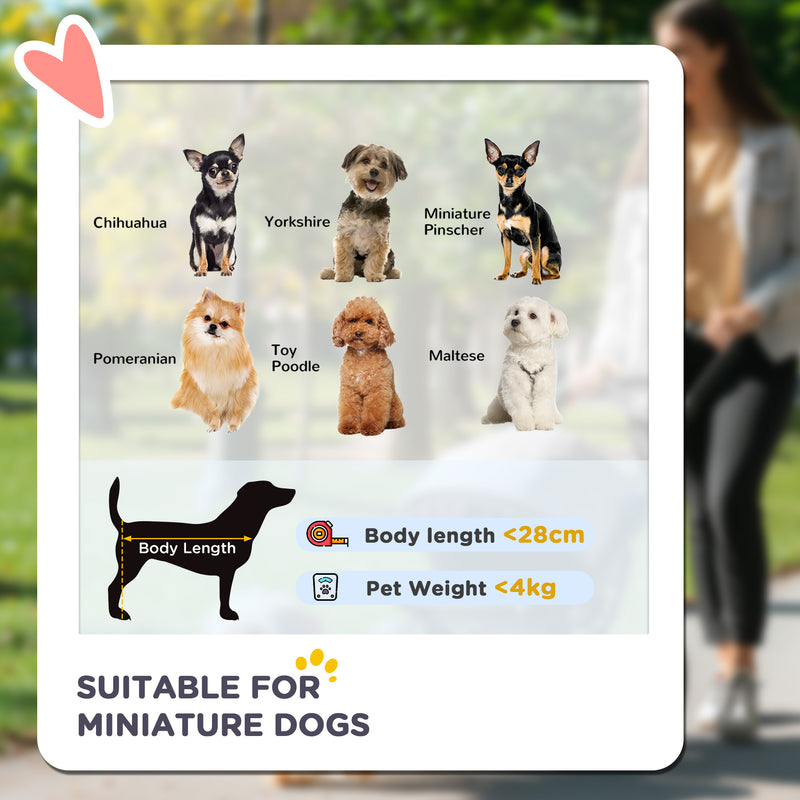 Pet Stroller for Small Dogs or Cats with Foldable Frame and Secure Leash Black AOSOM