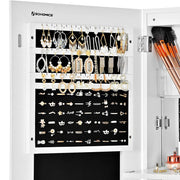 Wall Mounted Frameless Jewellery Cabinet with Mirror and Organiser Storage by Songmics
