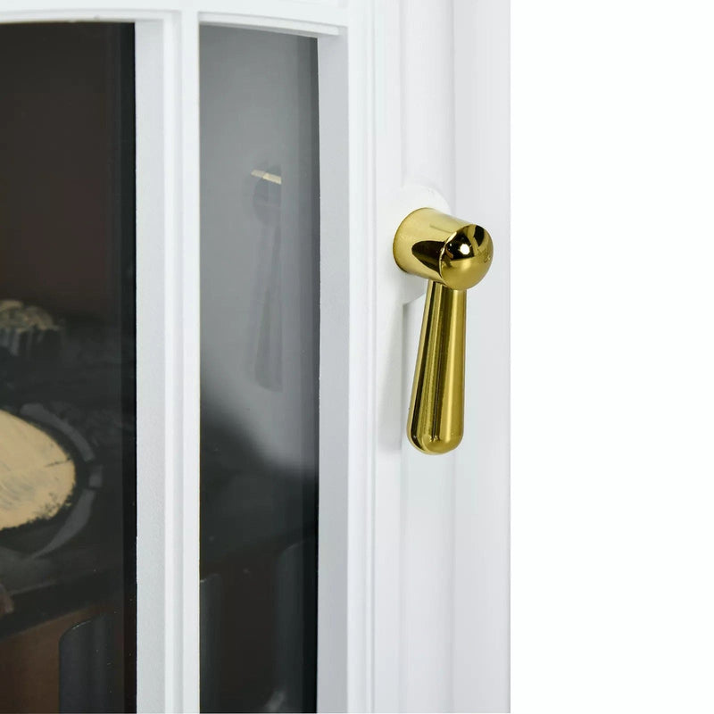 Image of a White Vintage Free Standing Electric Fireplace