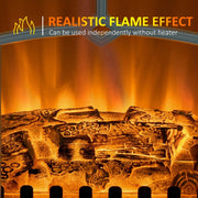 Image of a White Vintage Free Standing Electric Fireplace