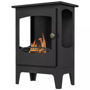 Image of a Black Free Standing Ethanol Fireplace