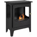 Image of a Black Free Standing Ethanol Fireplace