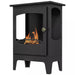 Image of a Black Free Standing Ethanol Fireplace