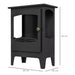 Image of a Black Free Standing Ethanol Fireplace