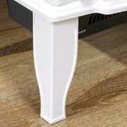 Image of a Free Standing White Electric Fire With Realistic Flame Effect