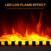 Image of a Free Standing White Electric Fire With Realistic Flame Effect
