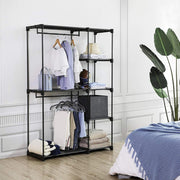 Freestanding Clothes Storage Rack with Shelves for Bedroom and Hallway by Songmics