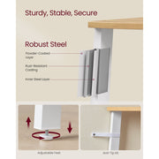 Image of a Freestanding 4 Tier Corner Display Unit - Perfect for utilising unused spaces in the corners of your rooms. Finished in a country style oak with a white steel frame.
