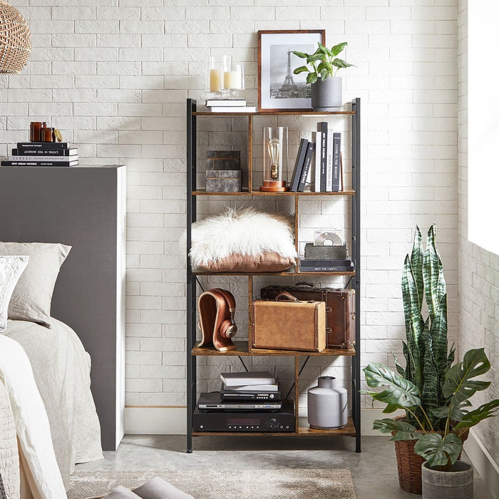 Image of a Freestanding 5 Tier Industrial Bookcase by Vasagle