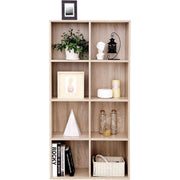 Freestanding 8 Cube Bookcase Oak by Vasagle