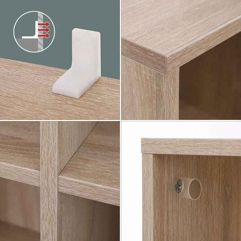 Freestanding 8 Cube Bookcase Oak by Vasagle