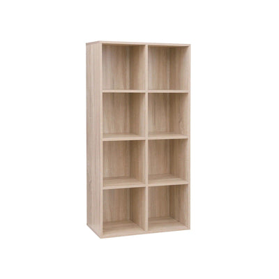Freestanding 8 Cube Bookcase Oak by Vasagle