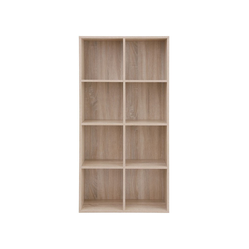 Freestanding 8 Cube Bookcase Oak by Vasagle