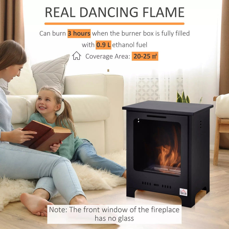 Image of a Freestanding Indoor Ethanol Fireplace